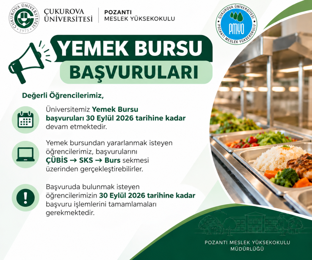 Yemek Bursu Duyurusu